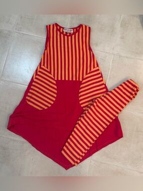 WonderLand by KidCuteTure Sz 10 NWT Tilda Dress & capris Fuschia